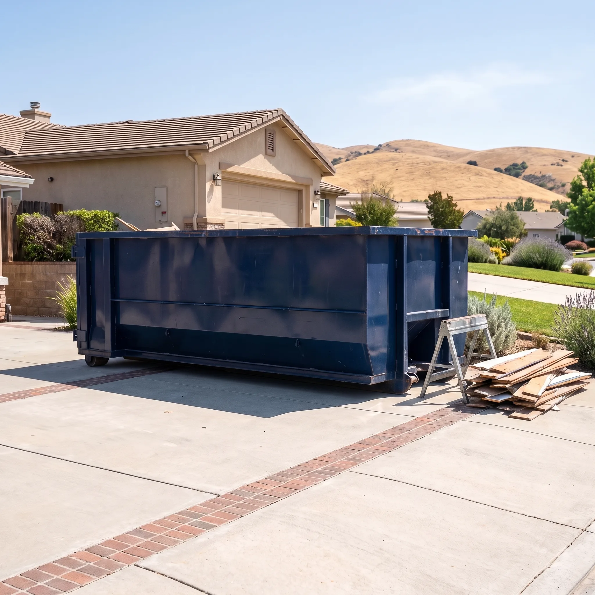 Dumpster on a Los Angeles County, CA job site